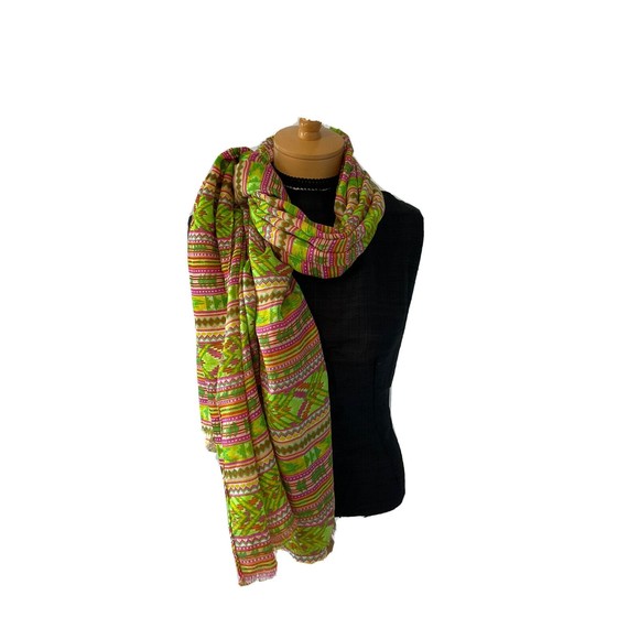 SPUN Subtle Luxury Women Designer Fashion Scarf Wrap Raw Edge 80 x 31” - Picture 2 of 10